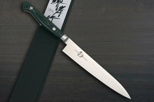 Sakai Takayuki Grand Chef Micarta Handle Japanese Chefs Petty KnifeUtility 150mm Green