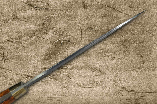 Takeshi Saji VG10 Mirror Hammered Damascus DHM Japanese Chefs Petty KnifeUtility 150mm with Brown Antler Handle