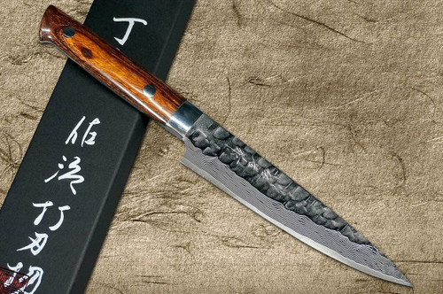 Takeshi Saji R2 Mirror Hammered KRN Japanese Chef's Petty Knife 