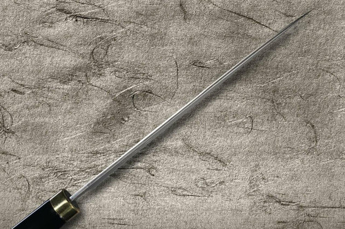 Takeshi Saji Makie-Art Aogami No.2 Colored Damascus Japanese Chefs Gyuto Knife 210mm with Urushi Lacquered Saya and Handle FUJI on LAKEBT