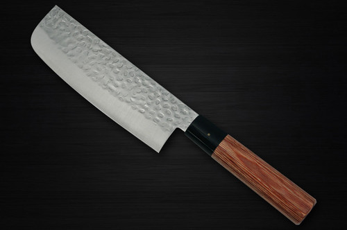 Kanetsune KC-950 DSR-1K6 Stainless Hammered Japanese Chef's Nakiri