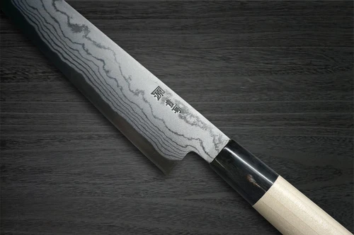 Shigeki Tanaka Aogami No.2 Damasco MB Slicer (Sujihiki) da Chef Giapponese 270mm con manico in legno di magnolia