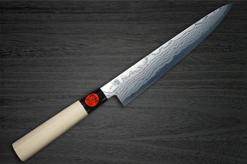 Shigeki Tanaka Aogami No.2 Damascus MB Japanese Chef's Slicer
