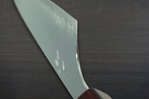 Kei Kobayashi R2 Special Finished CS Japanese Chefs Gyuto Knife 210mm with Red Lacquered Wood Handle