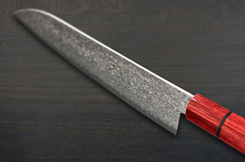 Kanetsune 63-Layer Damascus MINAMO-KAZE Japanese Chef's Santoku Knife 180mm with Dedicated Saya Sheath 