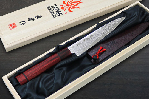 Kanetsune 63-Layer Damascus MINAMO-KAZE Japanese Chef's Petty Knife(Utility) 135mm with Dedicated Saya Sheath 