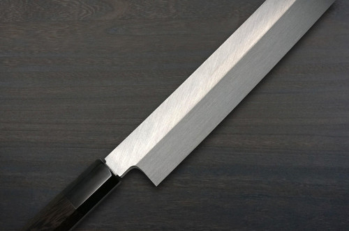Sakai Takayuki ZANGETSU Honyaki Ginsan Japanese Chefs Sakimaru-TakohikiSashimi 390mm with Wenge Handle and Saya Sheath