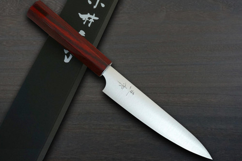 Kei Kobayashi R2 Special Finished CS Japanese Chefs Knife SET Gyuto210-Slicer-Bunka-Vegetable-Petty with Red Lacquered Wood Handle