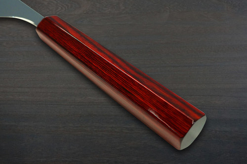 Kei Kobayashi R2 Special Finished CS Japanese Chefs Knife SET Gyuto210-Slicer-Bunka-Vegetable-Petty with Red Lacquered Wood Handle