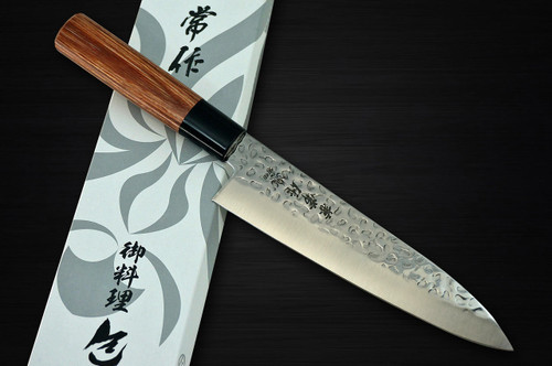 Kanetsune KC-950 DSR-1K6 Stainless Hammered Japanese Chef's Knife SET (Gyuto180-Slicer210-Santoku-Vegetable-Petty) 