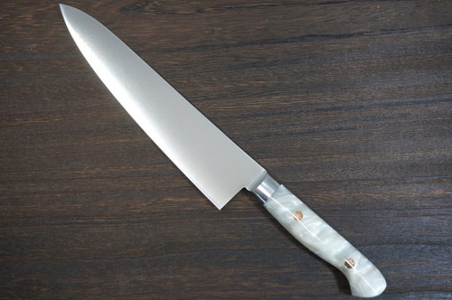 Sakai Takayuki Grand Chef SP-Type III Japanese Chefs Gyuto Knife 210mm Pearl-White Stabilized Hybrid Resin Handle
