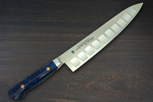 Sakai Takayuki Grand Chef SP-Type III Japanese Chefs Gyuto Knife 240mm Ocean-Blue Stabilized Hybrid Resin Handle