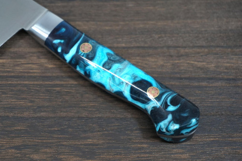 Sakai Takayuki Grand Chef SP-Type III Japanese Chefs Gyuto Knife 240mm Ocean-Blue Stabilized Hybrid Resin Handle