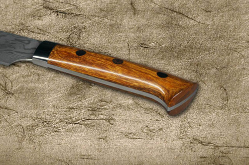 Takeshi Saji R2SG2 Black Damascus IR Japanese Chefs Petty KnifeUtility 150mm with Desert Ironwood Handle