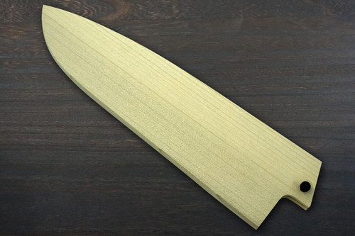 Magnolia Saya Sheath with Ebony Pin for 180mm Santoku Knife