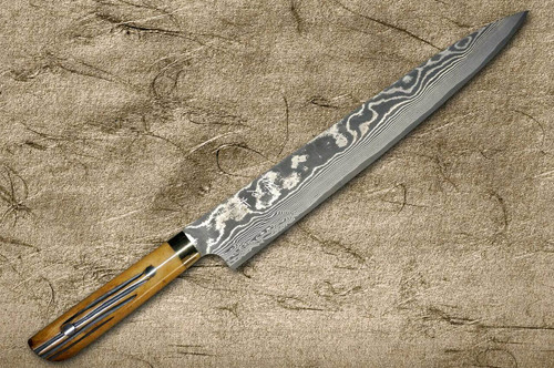 Takeshi Saji VG10 Black Damascus DHM Japanese Chef's Slicer