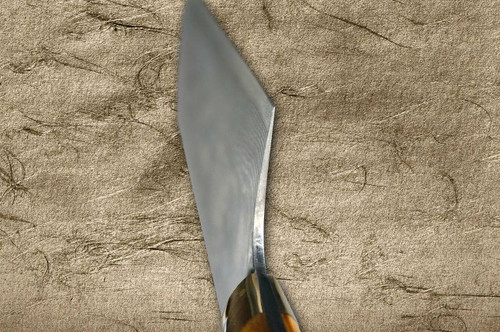 Takeshi Saji VG10 Black Damascus DHM Japanese Chefs NakiriVegetable 170mm with Brown Antler Handle