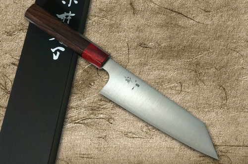 Kei Kobayashi R2 Special Finished CS Japanese Chef's Knife SET  (Gyuto210-Gyuto240-Slicer-Bunka-Santoku-Vegetable-Petty) with Red Lacquered  Wood Handle