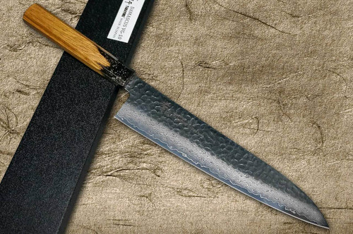 Sakai Takayuki 33-Layer VG10 Damascus Urushi Chefs Gyuto Knife 240mm with Japanese Lacquered Oak Handle KOKUSHIN