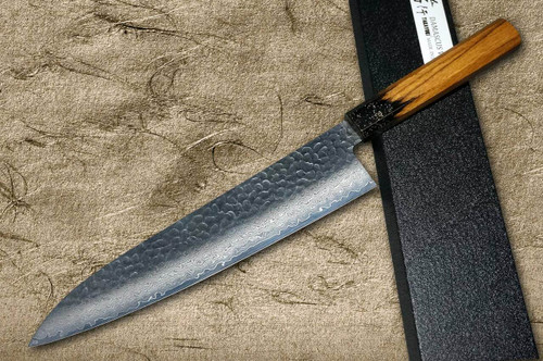 Sakai Takayuki 33-Layer VG10 Damascus Urushi Chefs Gyuto Knife 240mm with Japanese Lacquered Oak Handle KOKUSHIN