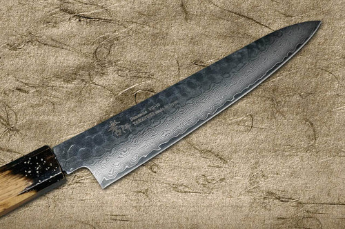 Sakai Takayuki 33-Layer VG10 Damascus Urushi Chefs Petty KnifeUtility 150mm with Japanese Lacquered Oak Handle KOKUSHIN
