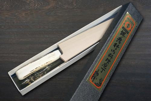 Sakai Takayuki 33-Layer VG10 Damascus DHW Japanese Chefs Petty KnifeUtility 150mm with White Antler Handle