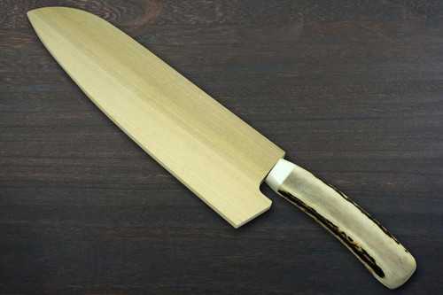 Sakai Takayuki 33-Layer VG10 Damascus DHW Japanese Chefs Santoku Knife 180mm with White Antler Handle
