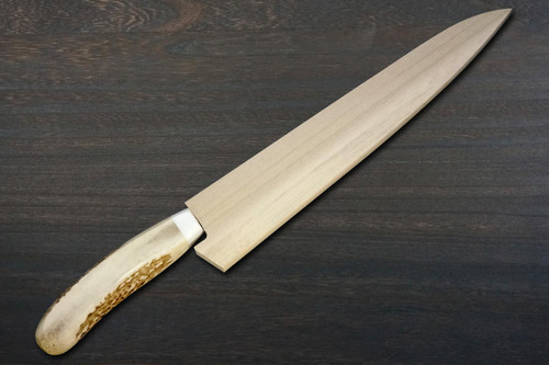 Sakai Takayuki 33-Layer VG10 Damascus DHW Japanese Chefs SlicerSujihiki 240mm with White Antler Handle
