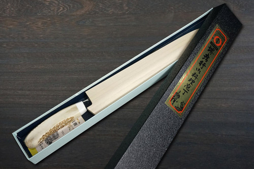 Sakai Takayuki 33-Layer VG10 Damascus DHW Japanese Chefs SlicerSujihiki 240mm with White Antler Handle