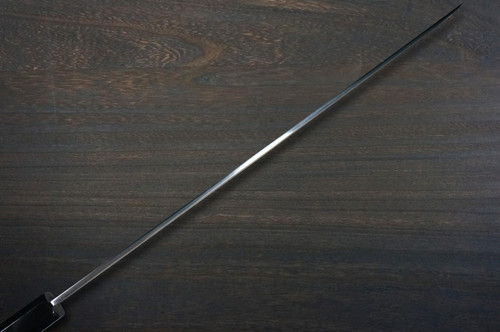 Sakai Takayuki ZANGETSU ENTEN Ginsan Damascus Japanese Chef's Sakimaru-Takohiki(Sashimi) 360mm with Double Water Buffalo Ring Wenge Handle and Saya Sheath 