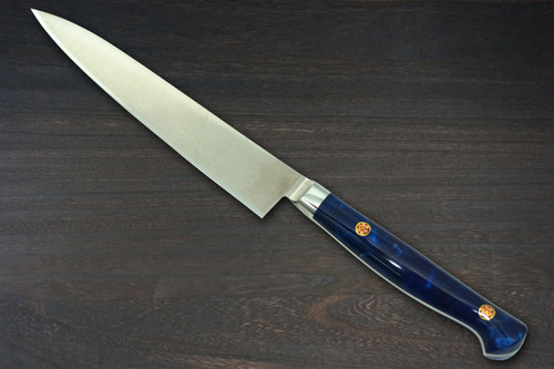 Sakai Takayuki Grand Chef SP-Type III Japanese Chefs Petty KnifeUtility 150mm Ocean-Blue Stabilized Hybrid Resin Handle