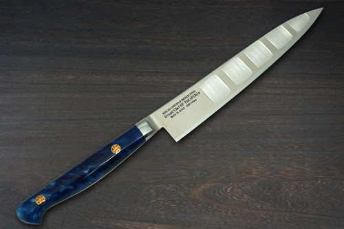 Sakai Takayuki Grand Chef SP-Type III Japanese Chefs Petty KnifeUtility 150mm Ocean-Blue Stabilized Hybrid Resin Handle