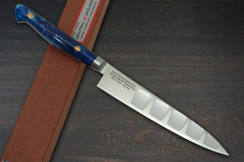 Sakai Takayuki Grand Chef SP-Type III Japanese Chefs Petty KnifeUtility 150mm Ocean-Blue Stabilized Hybrid Resin Handle