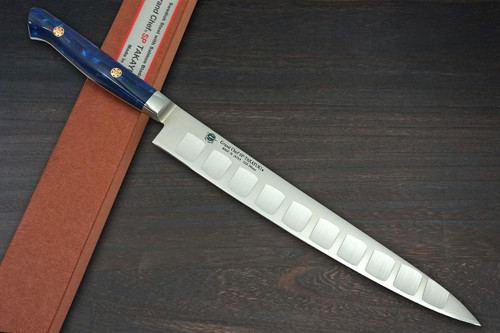 Sakai Takayuki Grand Chef SP-Type III Japanese Chefs SlicerSujihiki 240mm Ocean-Blue Stabilized Hybrid Resin Handle