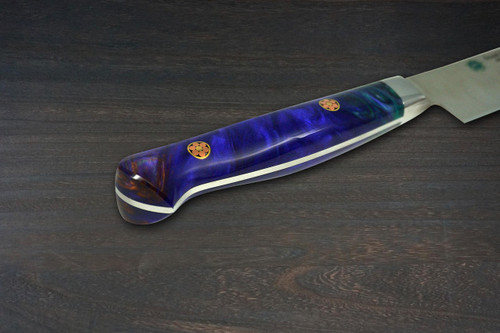 Sakai Takayuki Grand Chef SP-Type III Japanese Chefs SlicerSujihiki 240mm Galaxy-Purple Stabilized Hybrid Resin Handle