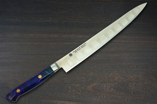 Sakai Takayuki Grand Chef SP-Type III Japanese Chefs SlicerSujihiki 240mm Galaxy-Purple Stabilized Hybrid Resin Handle