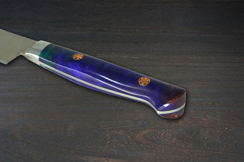 Sakai Takayuki Grand Chef SP-Type III Japanese Chefs SlicerSujihiki 240mm Galaxy-Purple Stabilized Hybrid Resin Handle