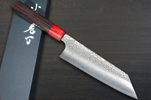 Kei Kobayashi R2 Damascus Special Finished RS8R Japanese Chefs Bunka Knife 170mm with Red-Ring Octagonal Handle