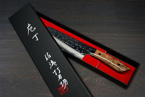 Takeshi Saji SRS13 Mirror Hammered Damascus STW Japanese Chef's