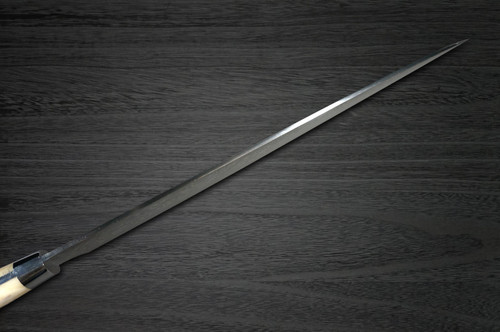 Takeshi Saji R2SG2 Black Damascus DHW Japanese Chefs SlicerSujihiki 270mm with White Antler Handle