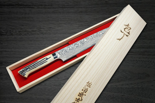 Takeshi Saji R2(SG2) Black Damascus DHW Japanese Chef's Slicer