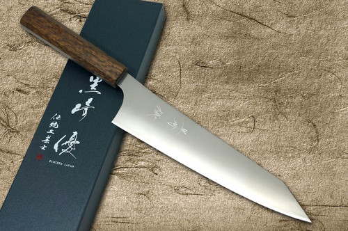 Yu Kurosaki HAP40 GEKKO WA OK8M Japanese Chefs Gyuto Knife 210mm with Urushi Lacquered Oak Handle