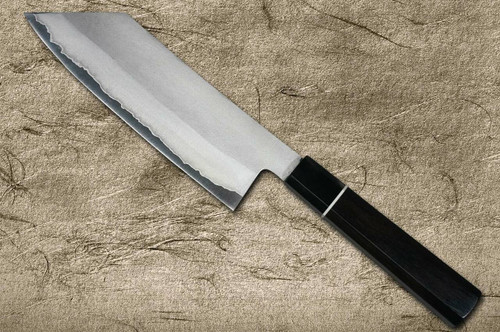 Shigeki Tanaka Ginsan Silver 3 Stainless Steel Japanese Chefs Hakata Knife 180mm with Ebony Handle