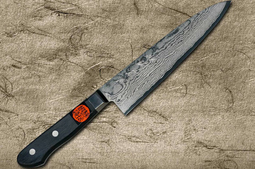 Shigeki Tanaka 33-Layer VG10 Damascus KYOKKO Japanese Chefs Kengata-Gyuto Knife 180mm