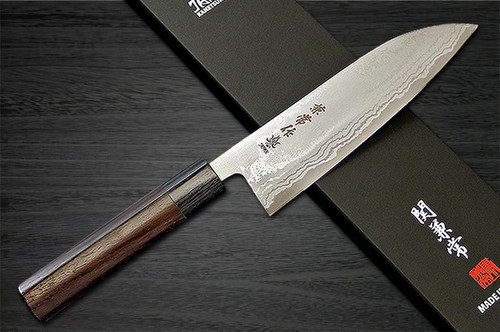 Kanetsune KC-460 Aogami No.2 Damascus Japanese Chefs Santoku Knife 165mm