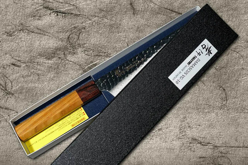 Sakai Takayuki 33-Layer VG10 Damascus Hammered WA Japanese Chefs HonesukiBoning 180mm