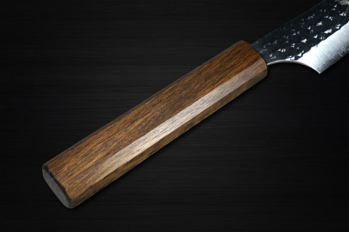 Yu Kurosaki R2SG2 Hammered SENKO-EI WA OK8B Japanese Chefs SlicerSujihiki 240mm with Urushi Lacquered Oak Handle