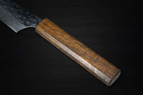 Yu Kurosaki R2SG2 Hammered SENKO-EI WA OK8B Japanese Chefs Petty KnifeUtility 130mm with Urushi Lacquered Oak Handle