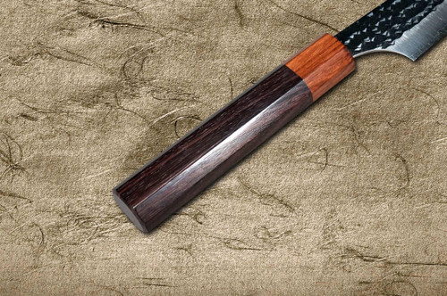 Yu Kurosaki R2SG2 Hammered SENKO-EI WA RS8H Japanese Chefs SlicerSujihiki 240mm with Brown-Ring Octagonal Handle