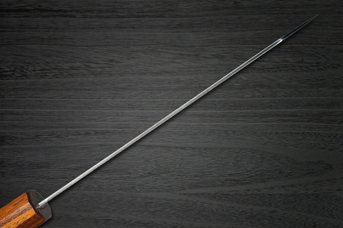 Yoshimi Kato 63 Layer VG10 Black Damascus EJ8B Japanese Chefs Bunka Knife 170mm with Black Urushi Lacquered Enju Handle